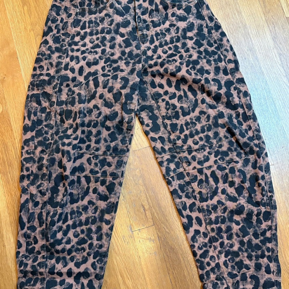 Animal Print Barrel Jeans XS - Picture 3 of 4